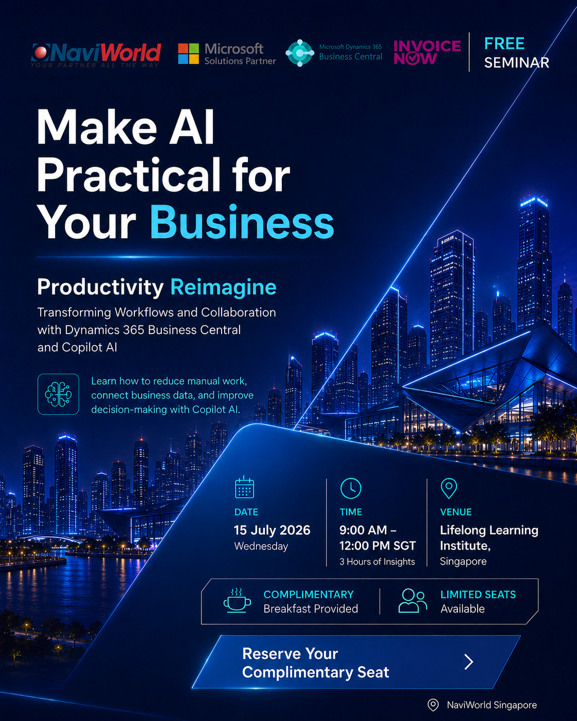 NaviWorld Singapore Navision AI Copilot Productivity Reimagine Business